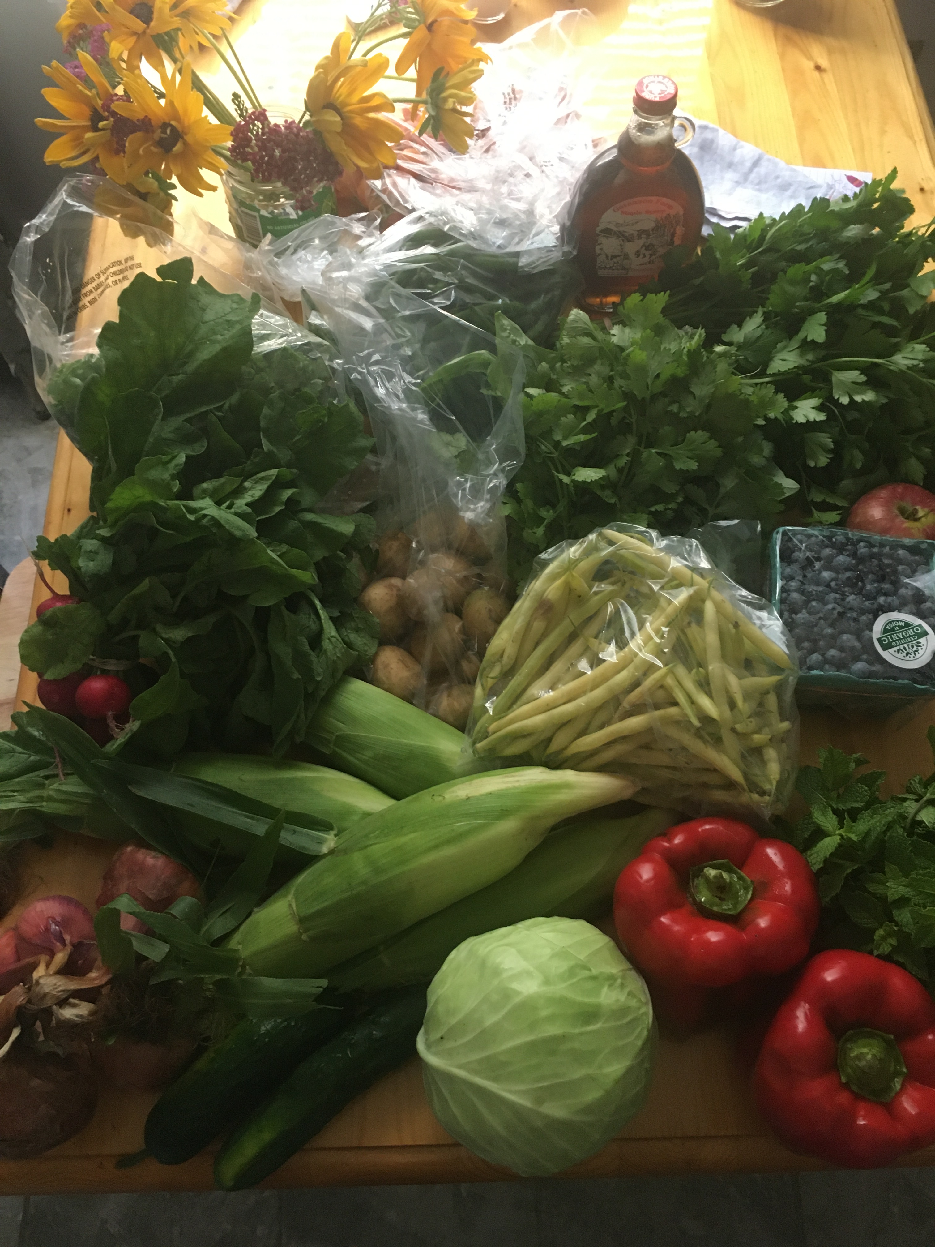 Produce from the farmers market