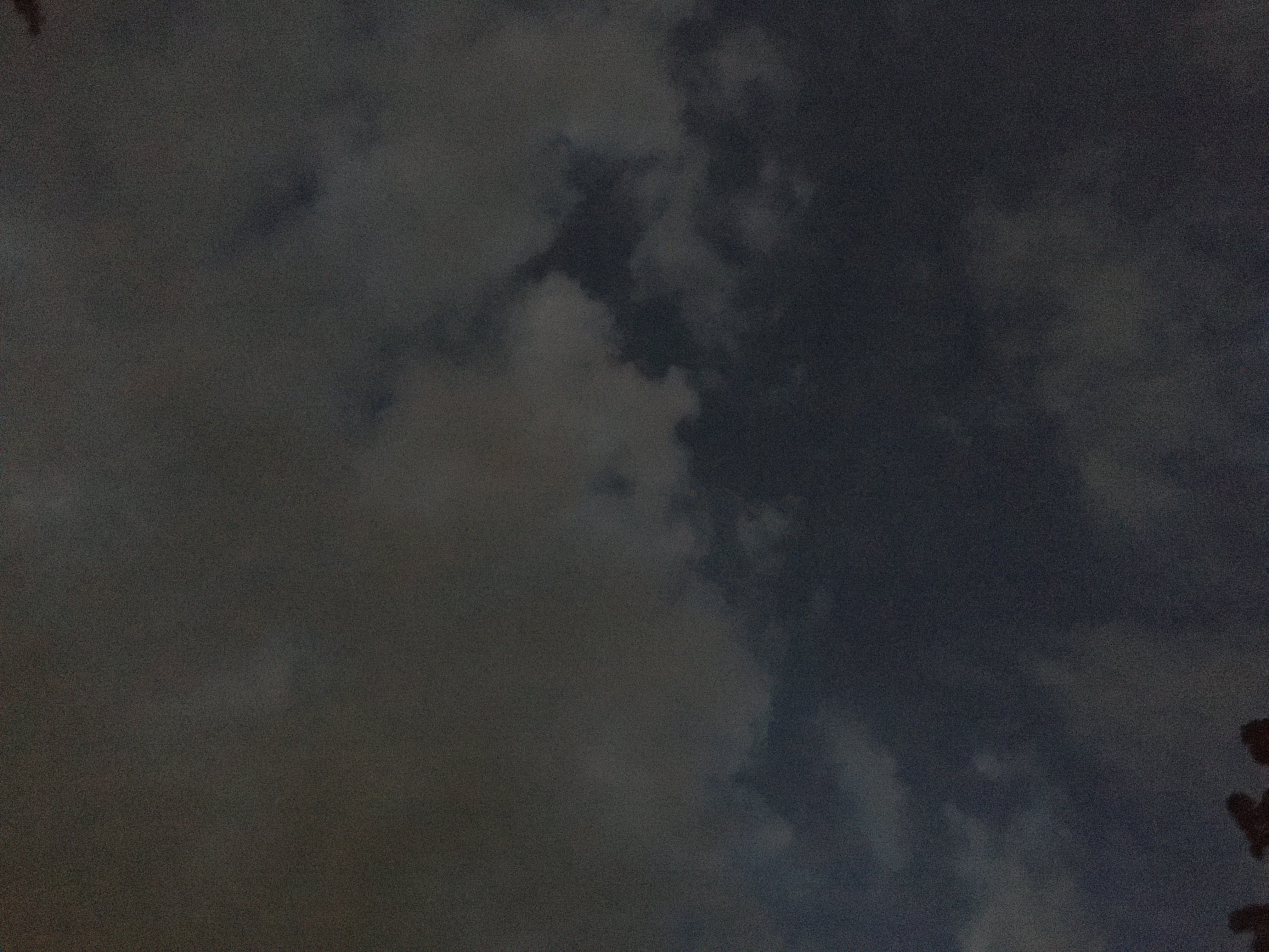 dusk blue sky and clouds