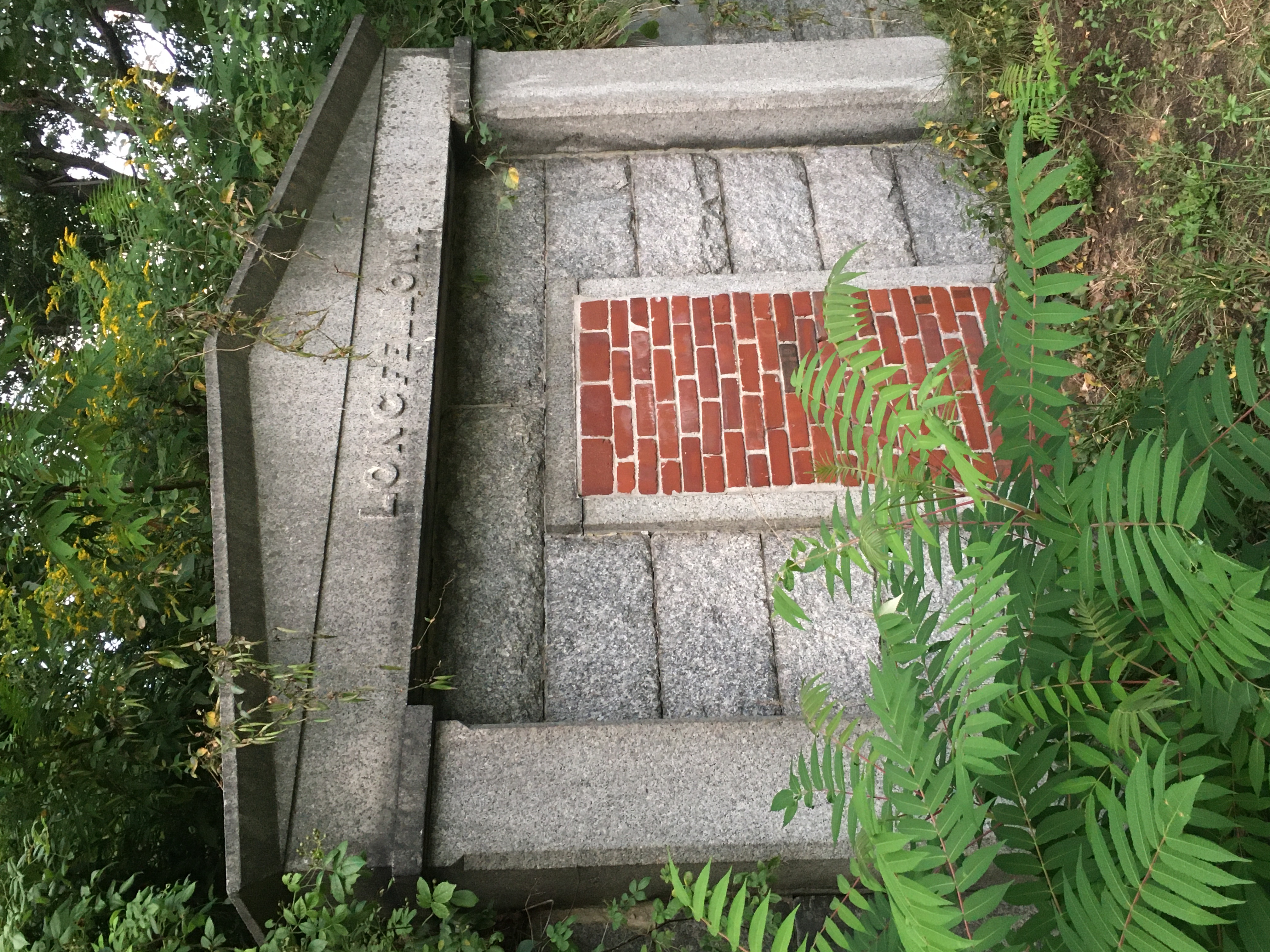 Longfellow's tomb in Western Cemetary it is large and has a bricked over entrance
