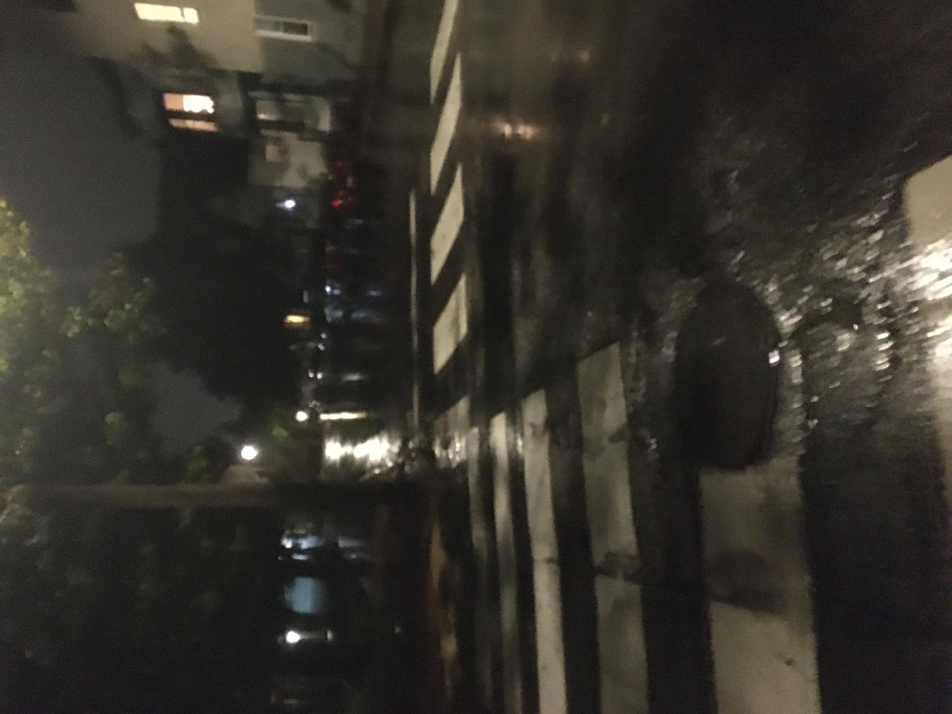 rainy dark intersection