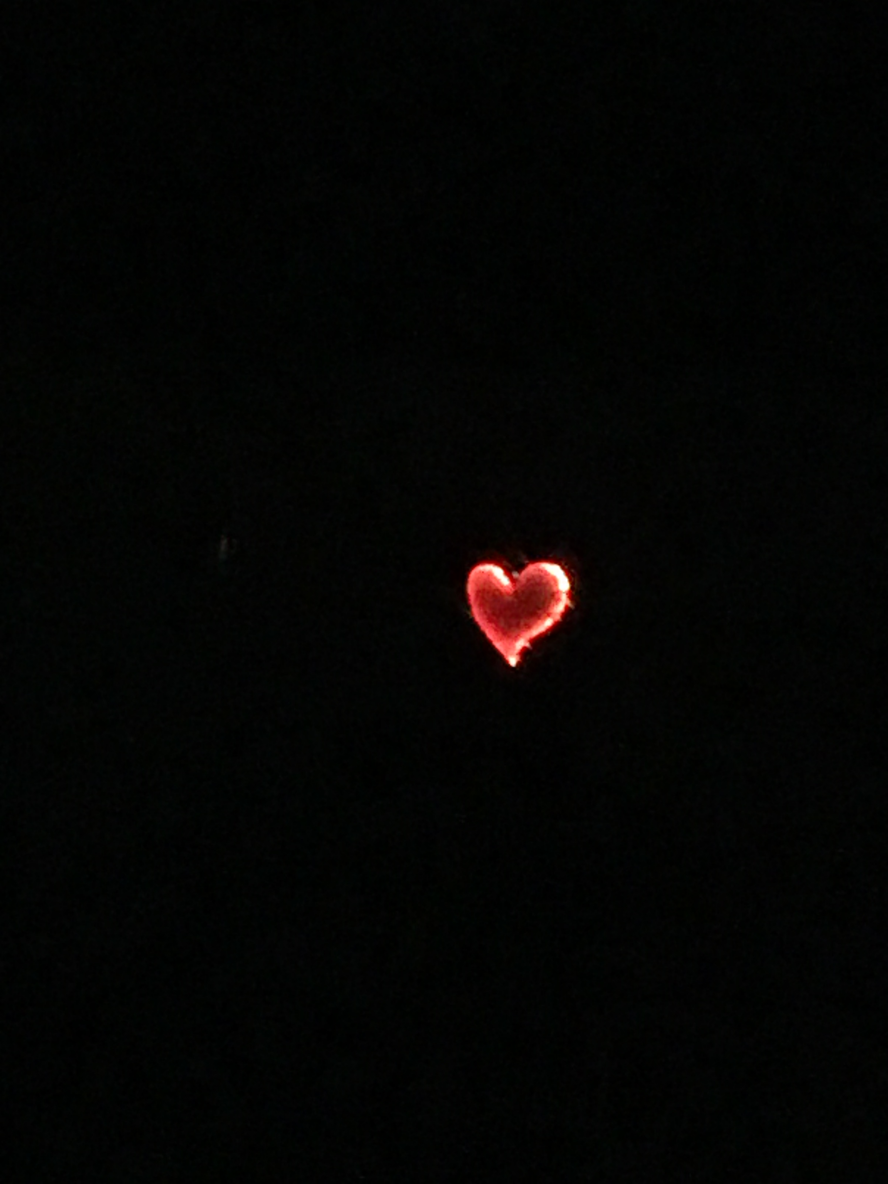 glow in the dark neon heart