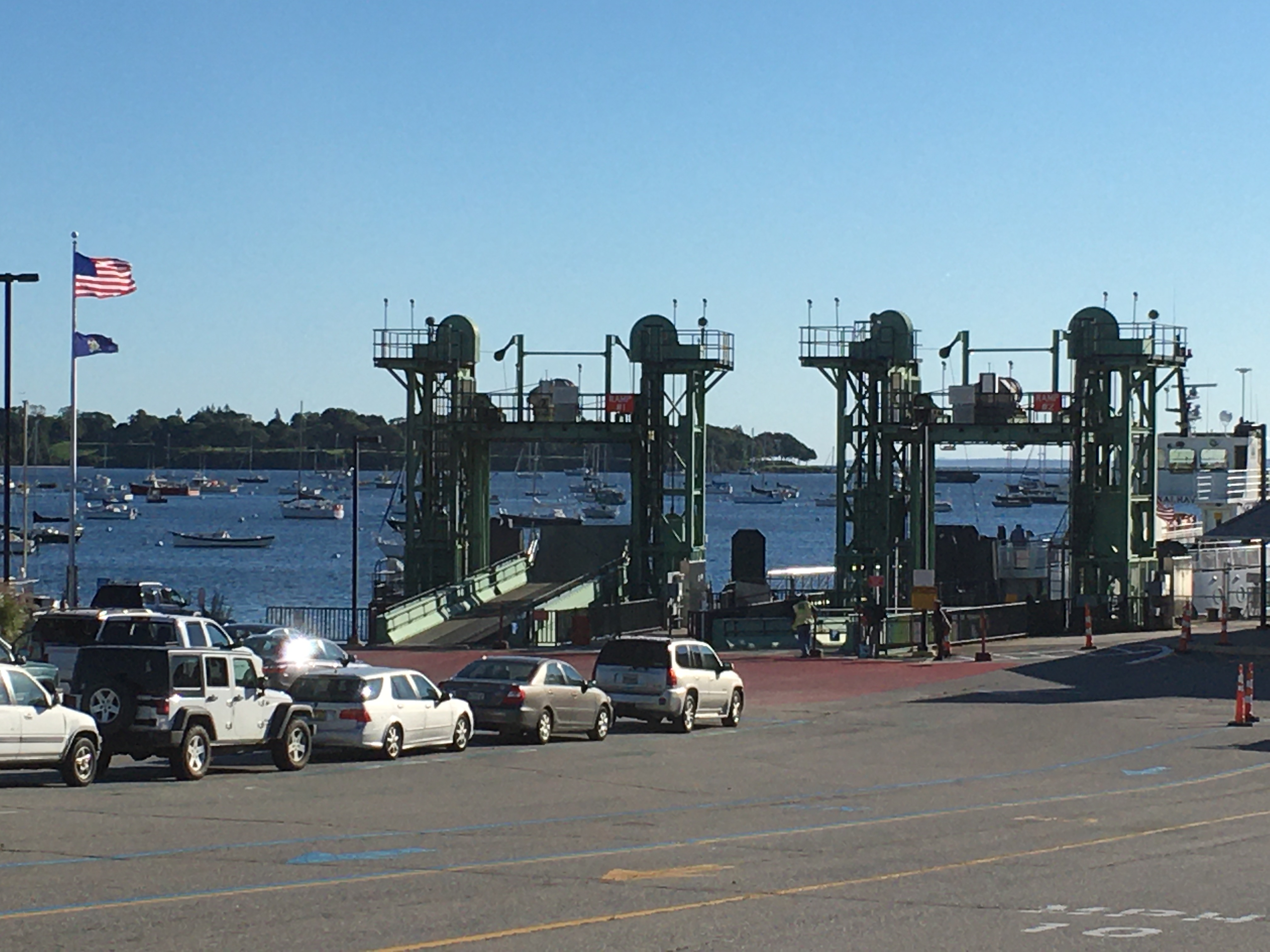 ferry terminal and bus station in Rockland