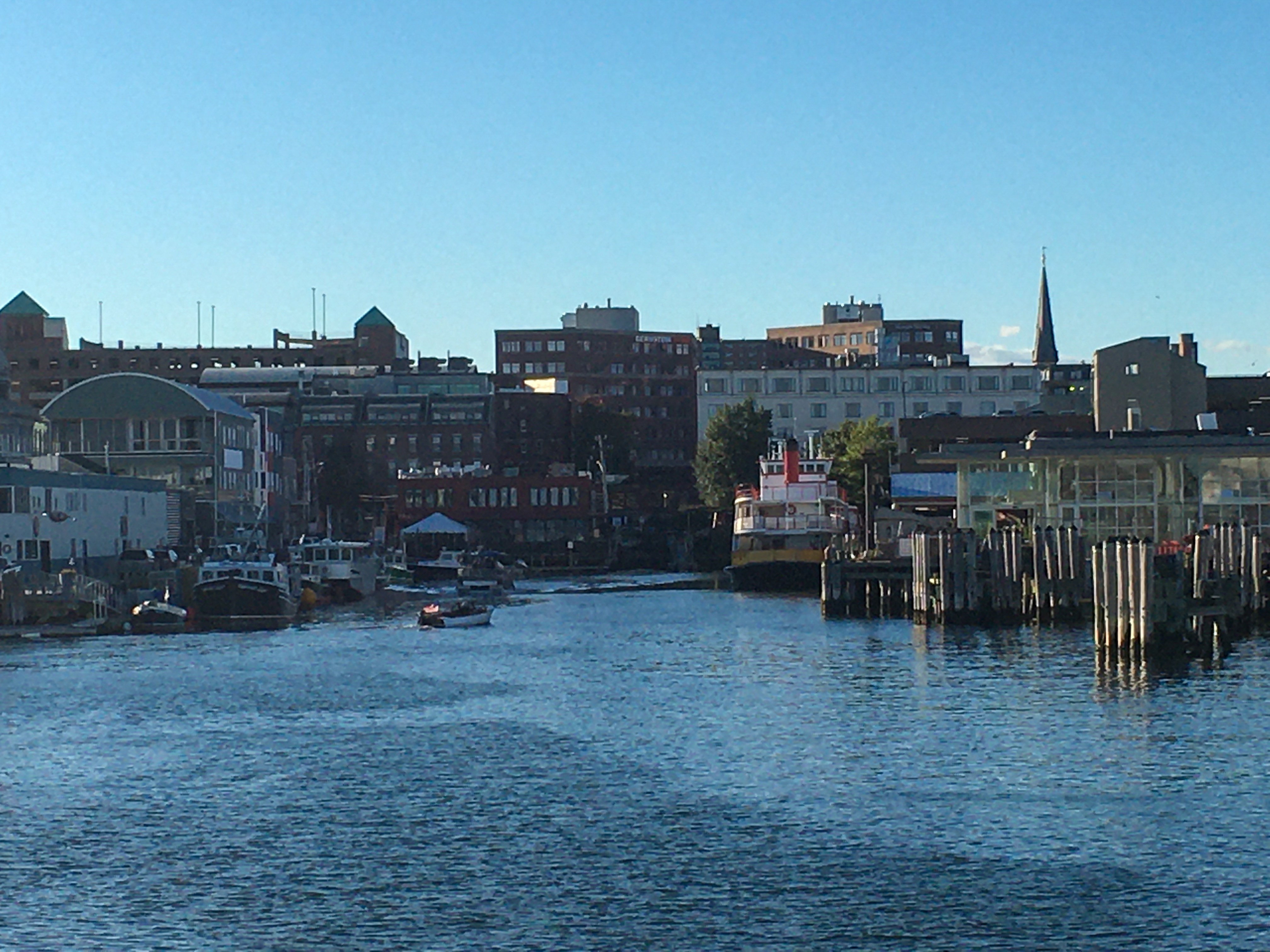 view of the parking area for the ferry
