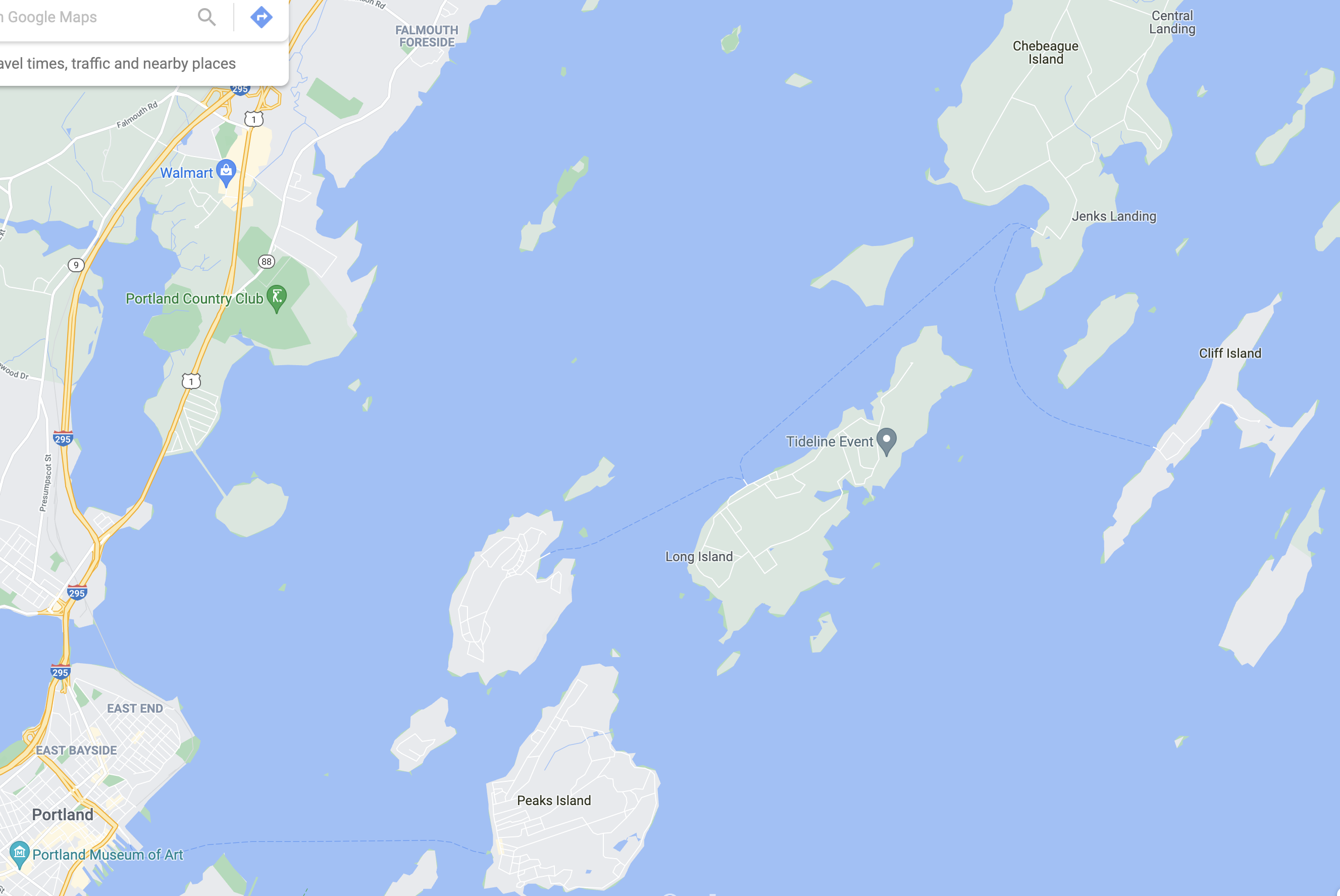 Map of Islands in Casco Bay