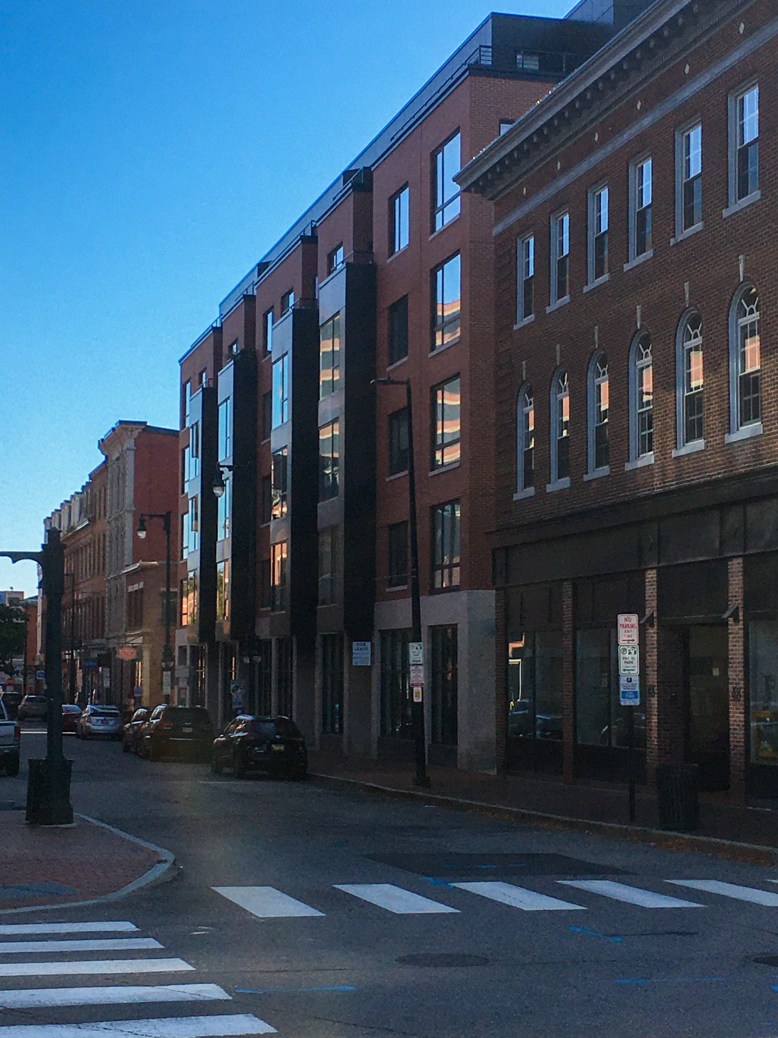 downtown brick buildings