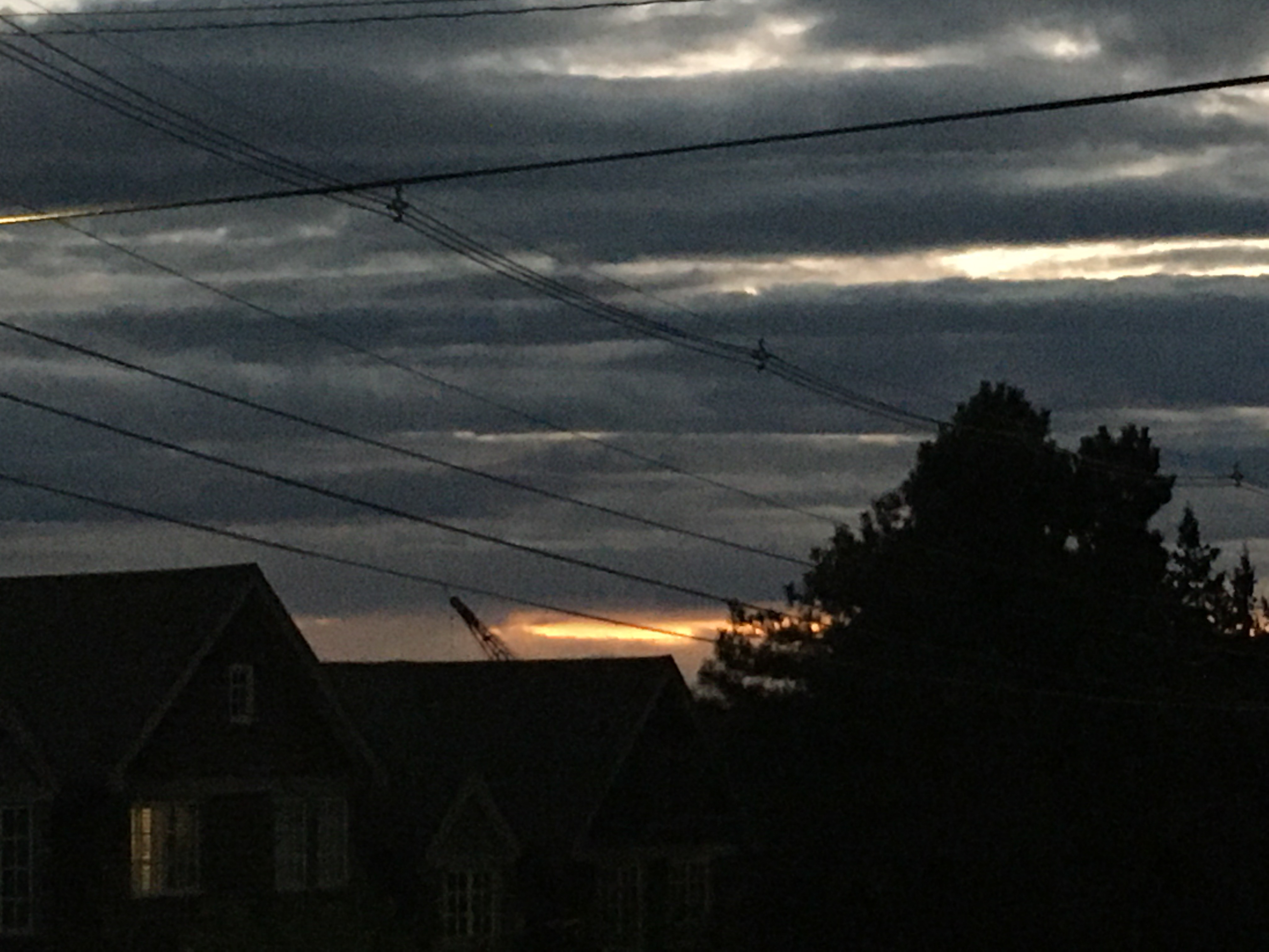 sunset with heavy clouds