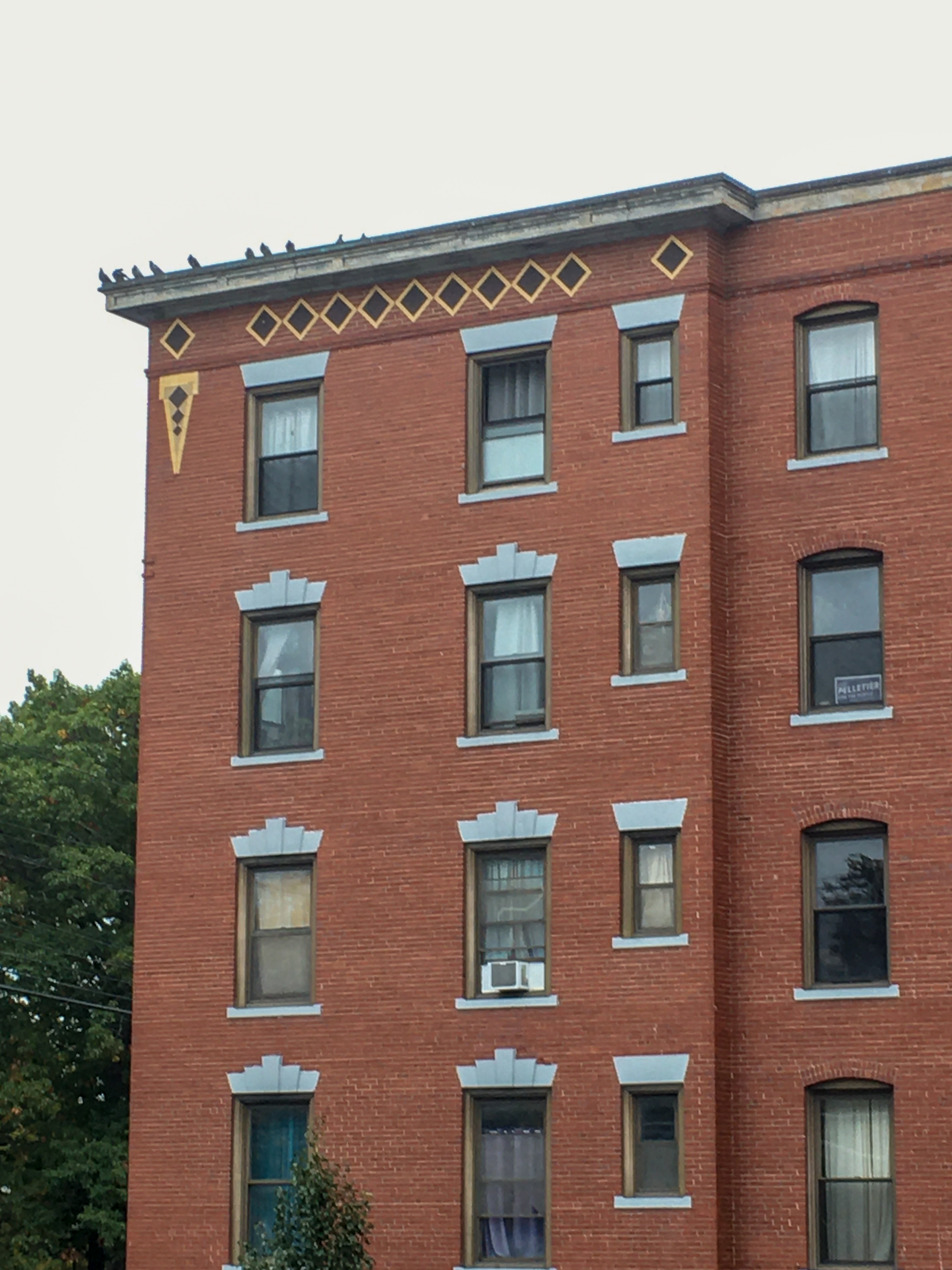 large brick apartment building
