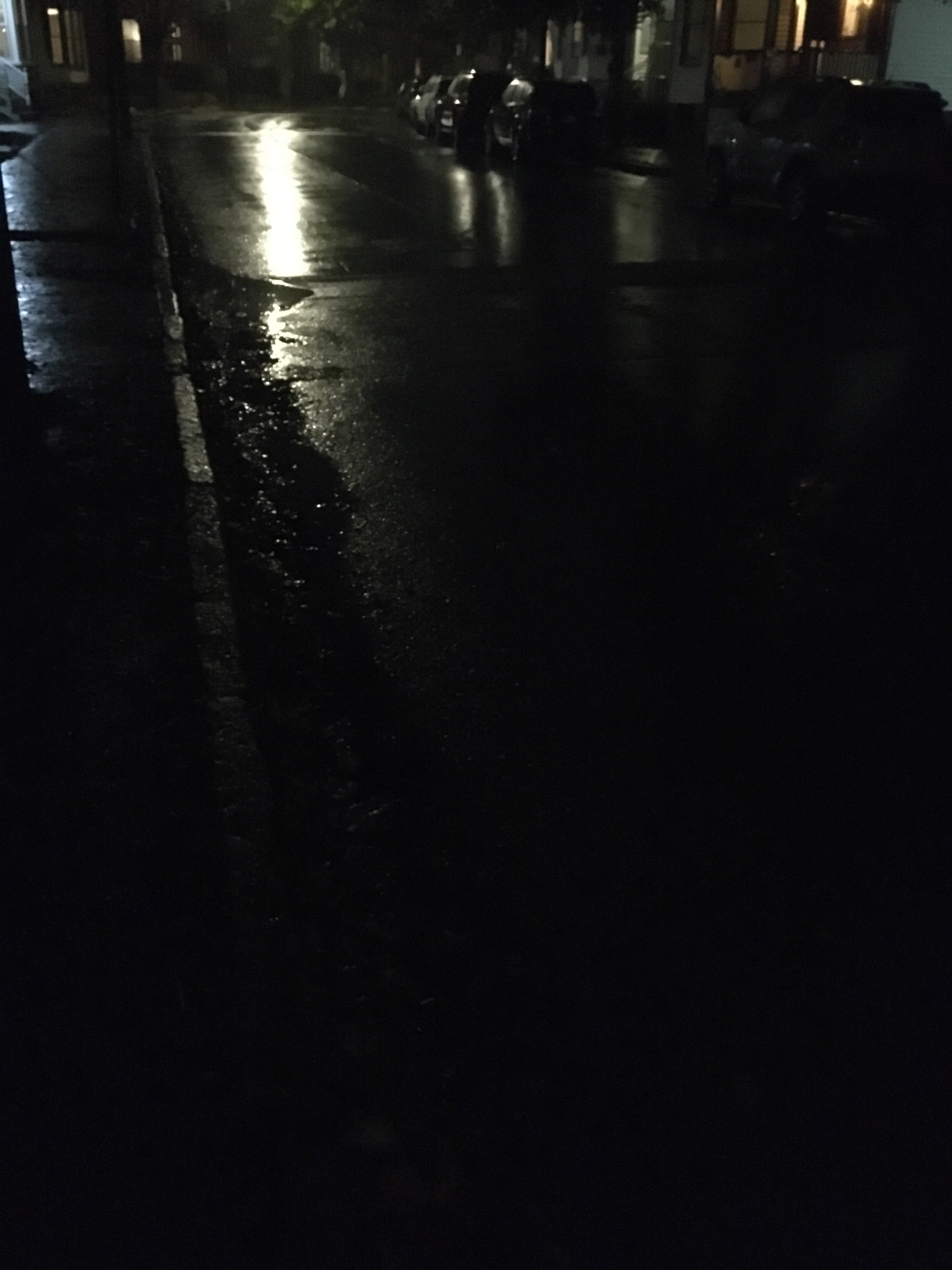 wet reflective night streets