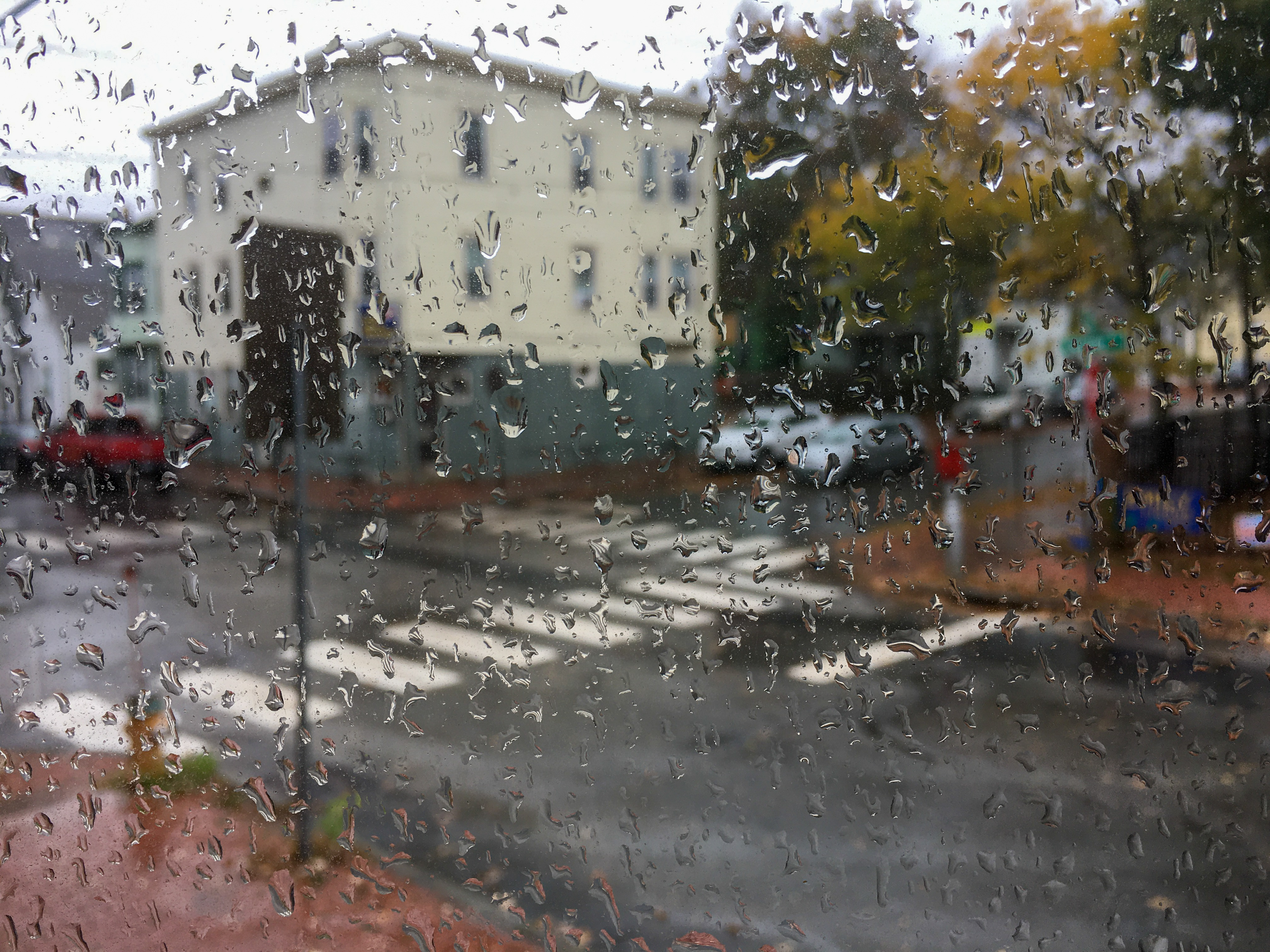 rain on the windows 
