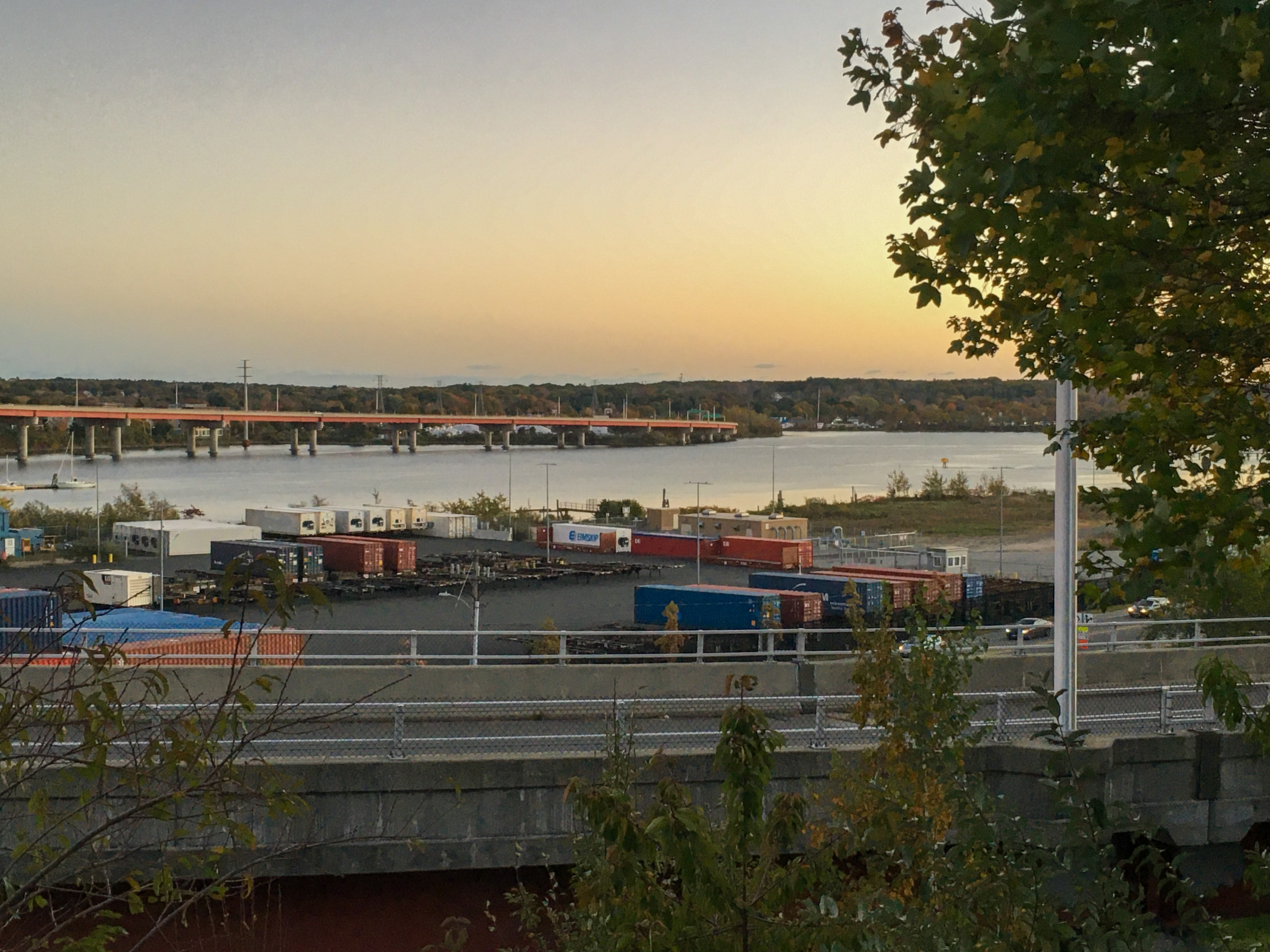 Fore river with industry in the foreground