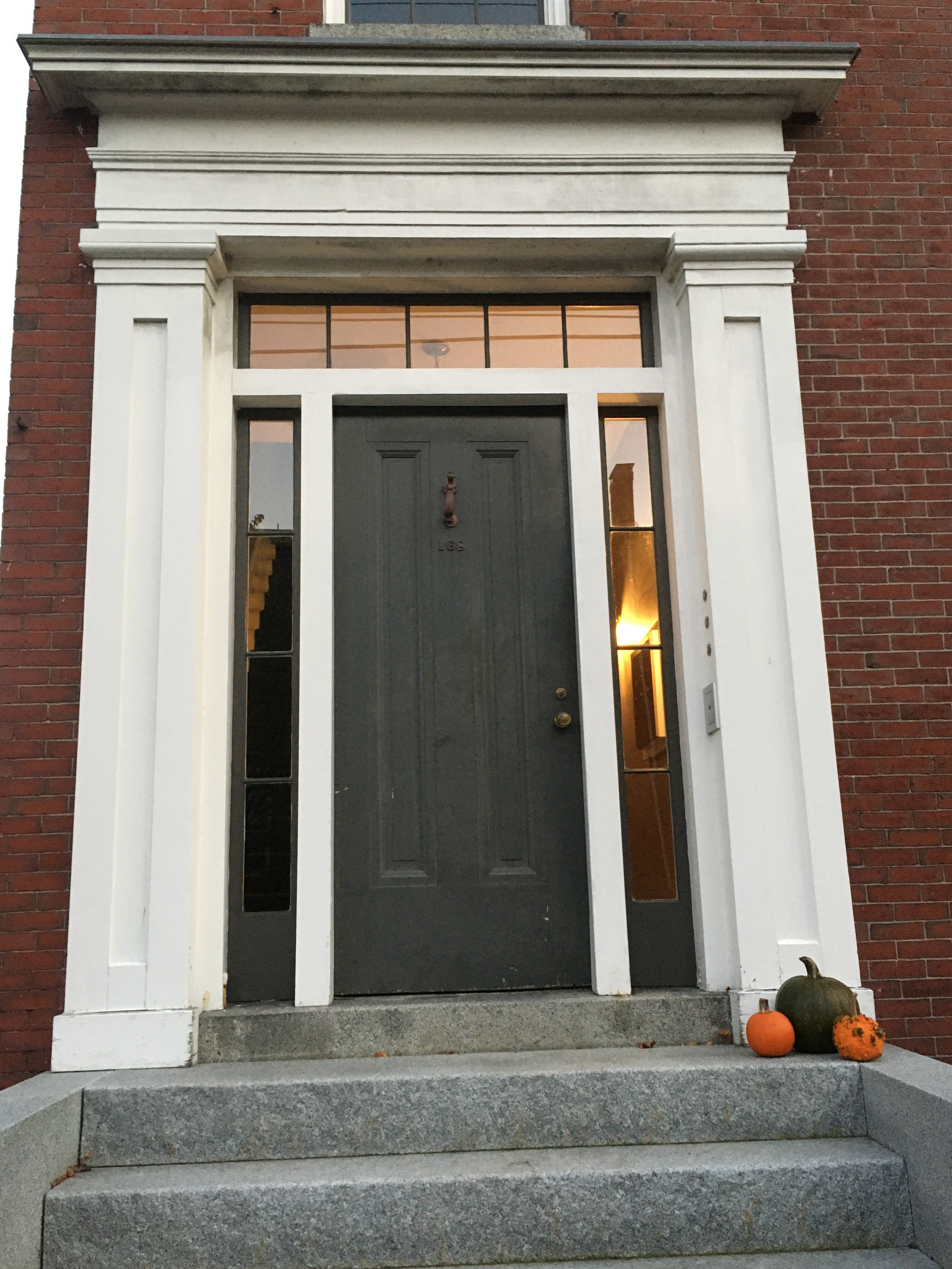 pumpkins at a nice entrance
