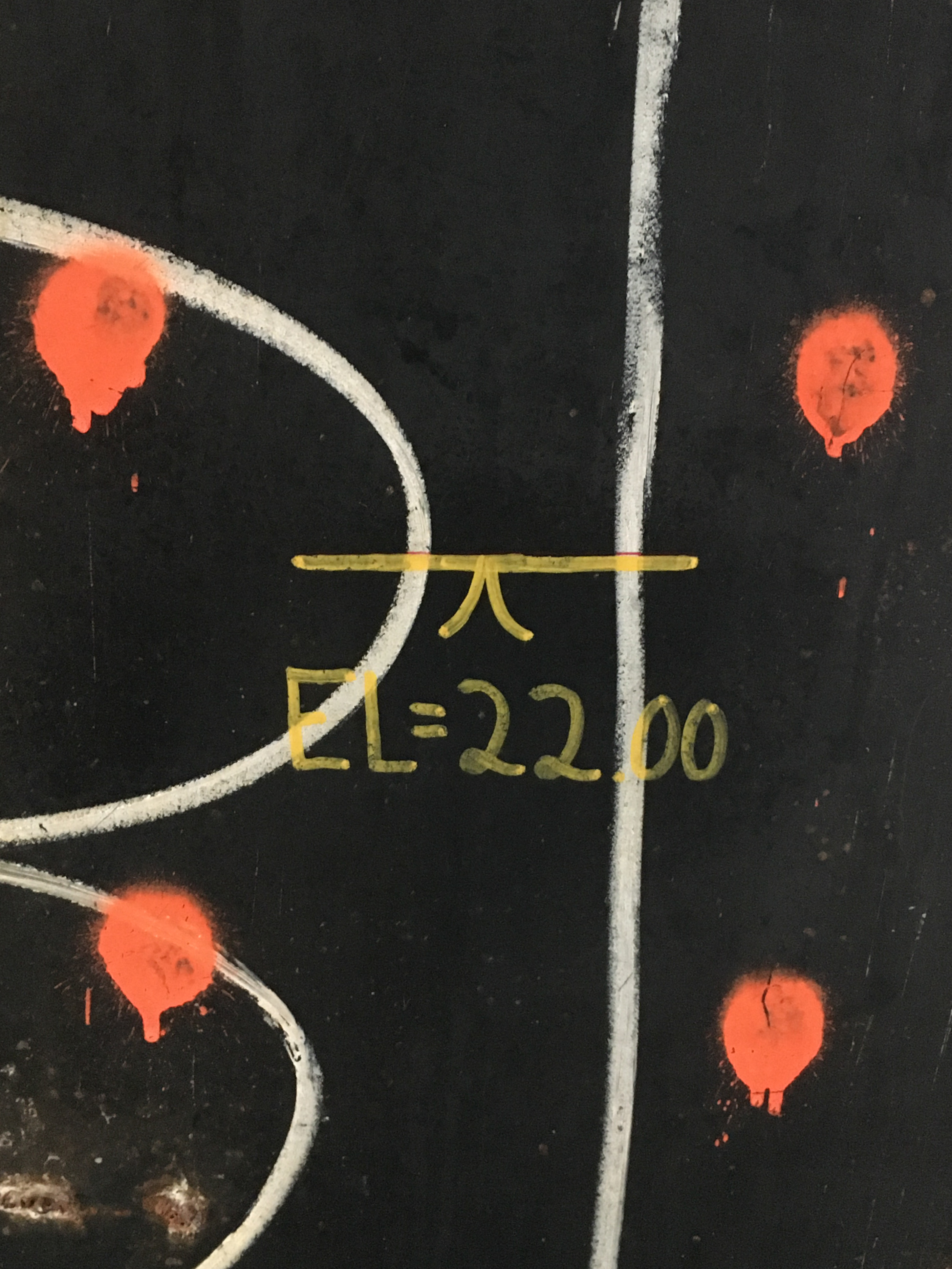 paint on metal it has unintelligible symbols