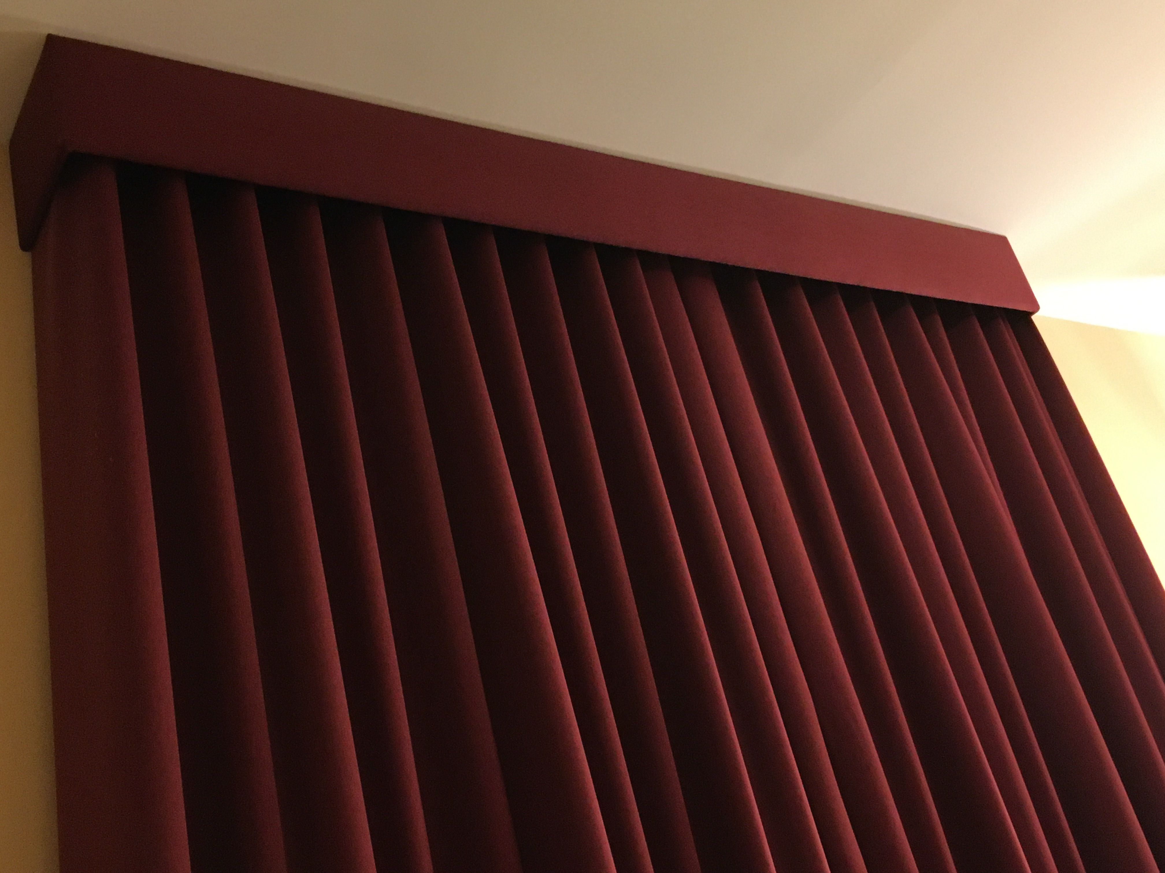 red velvet curtains