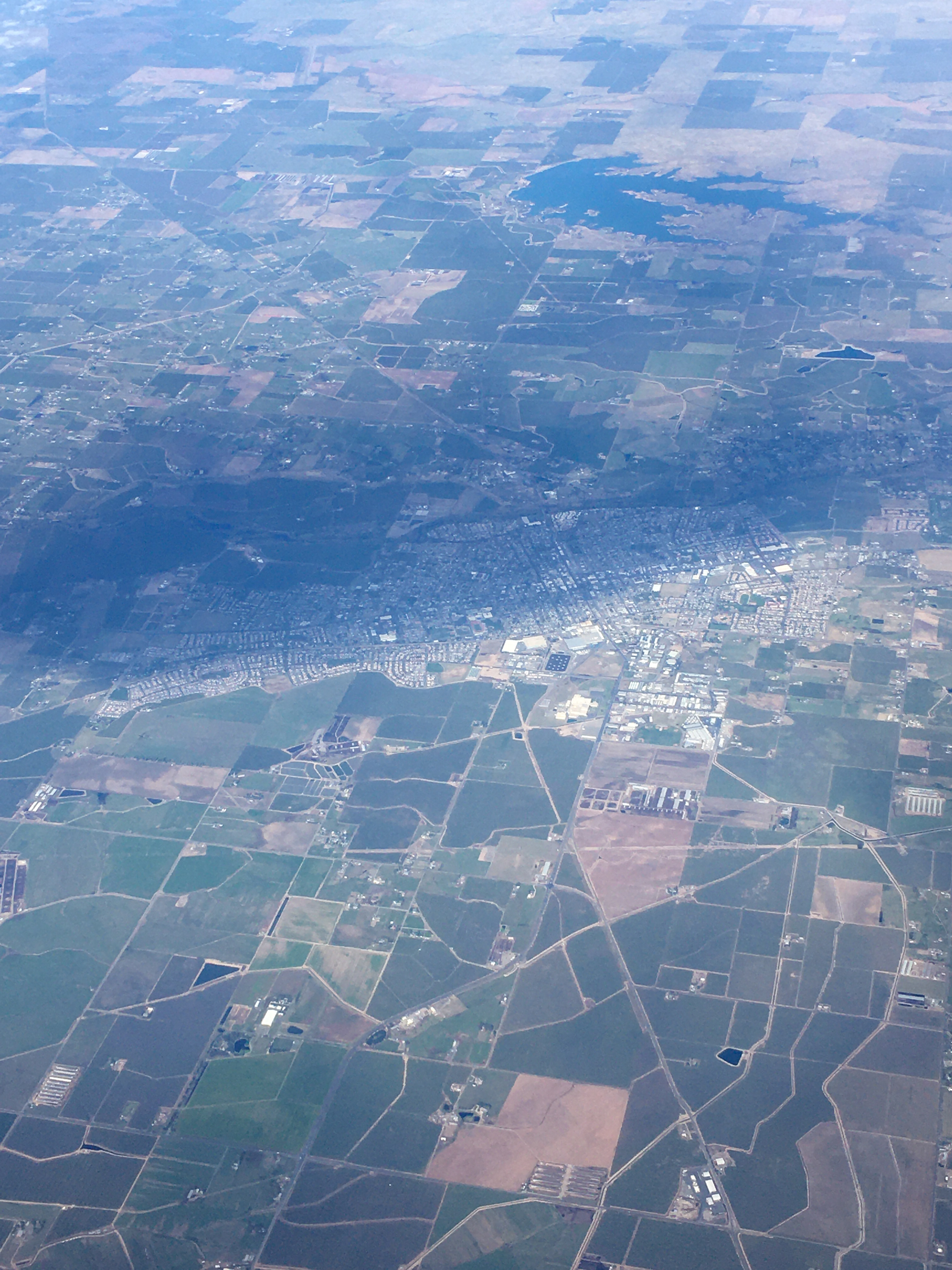 farmland of California from above