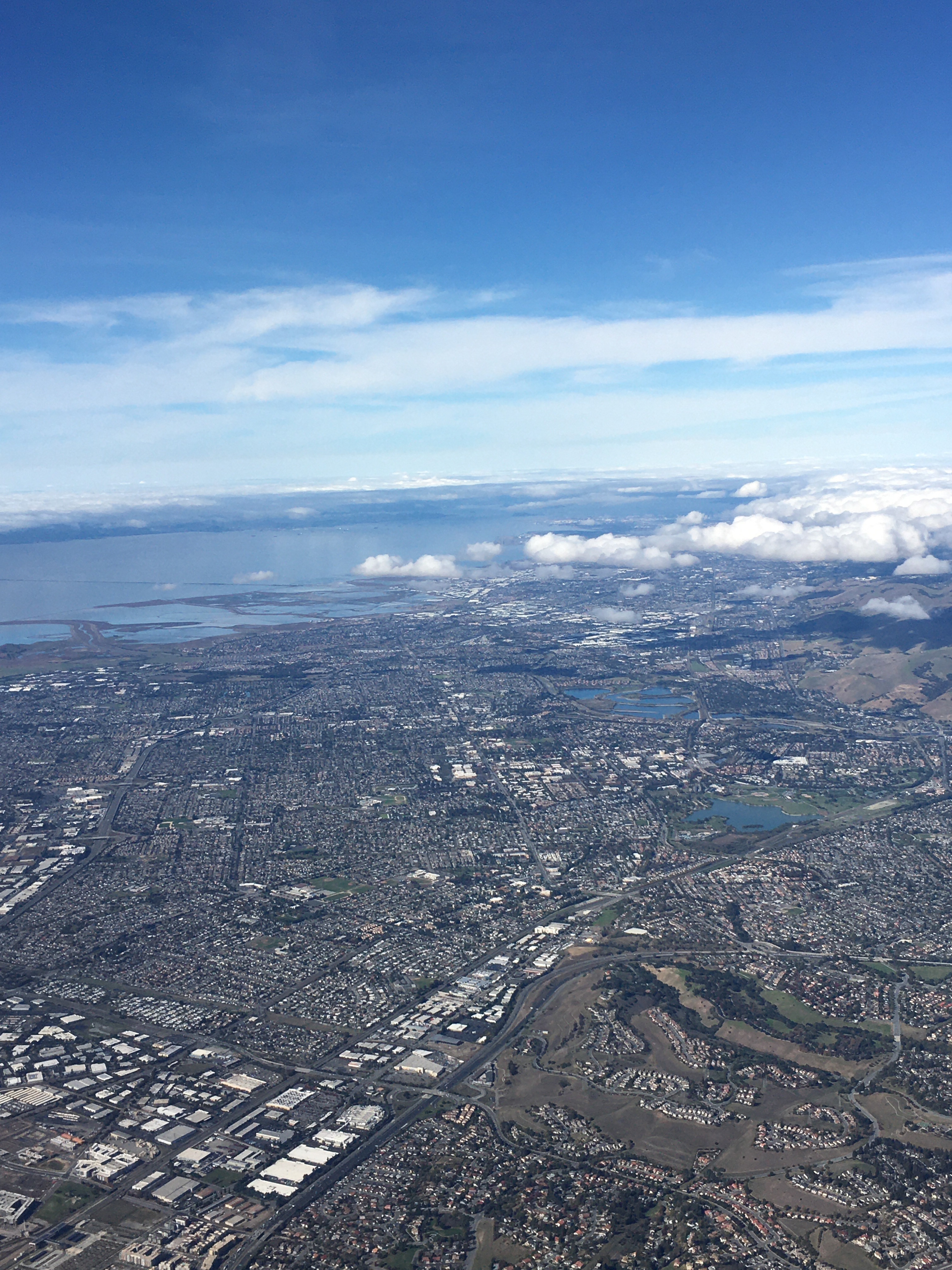 view of the urban part of the East Bay from above