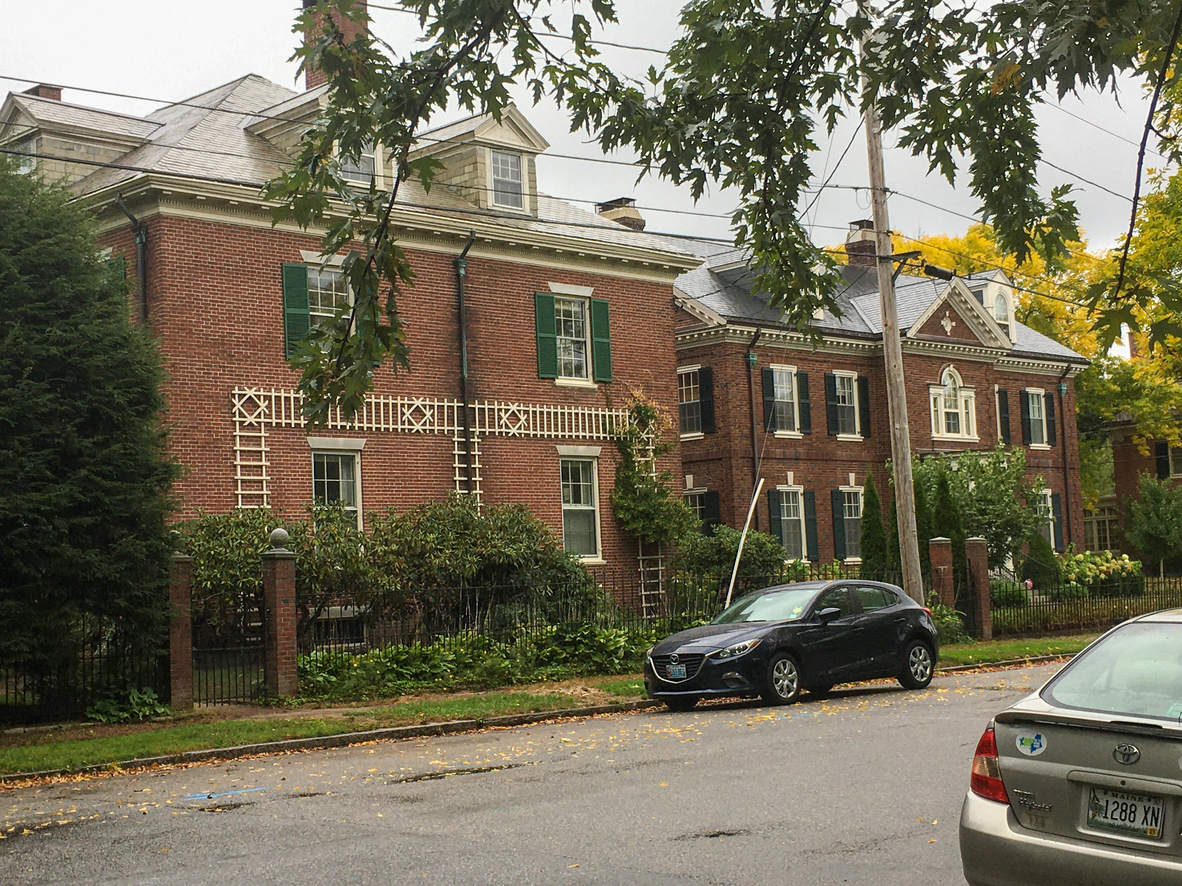 two brick houses