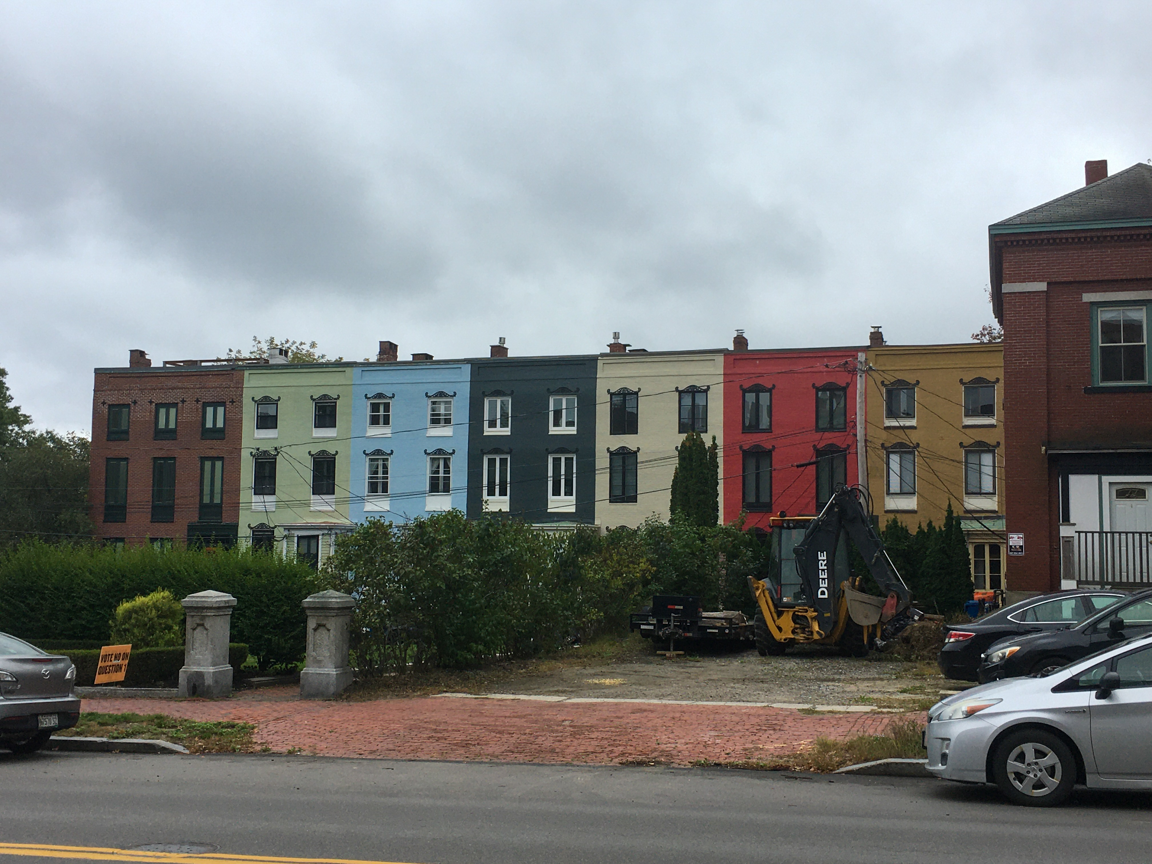 multi color apartment buildings