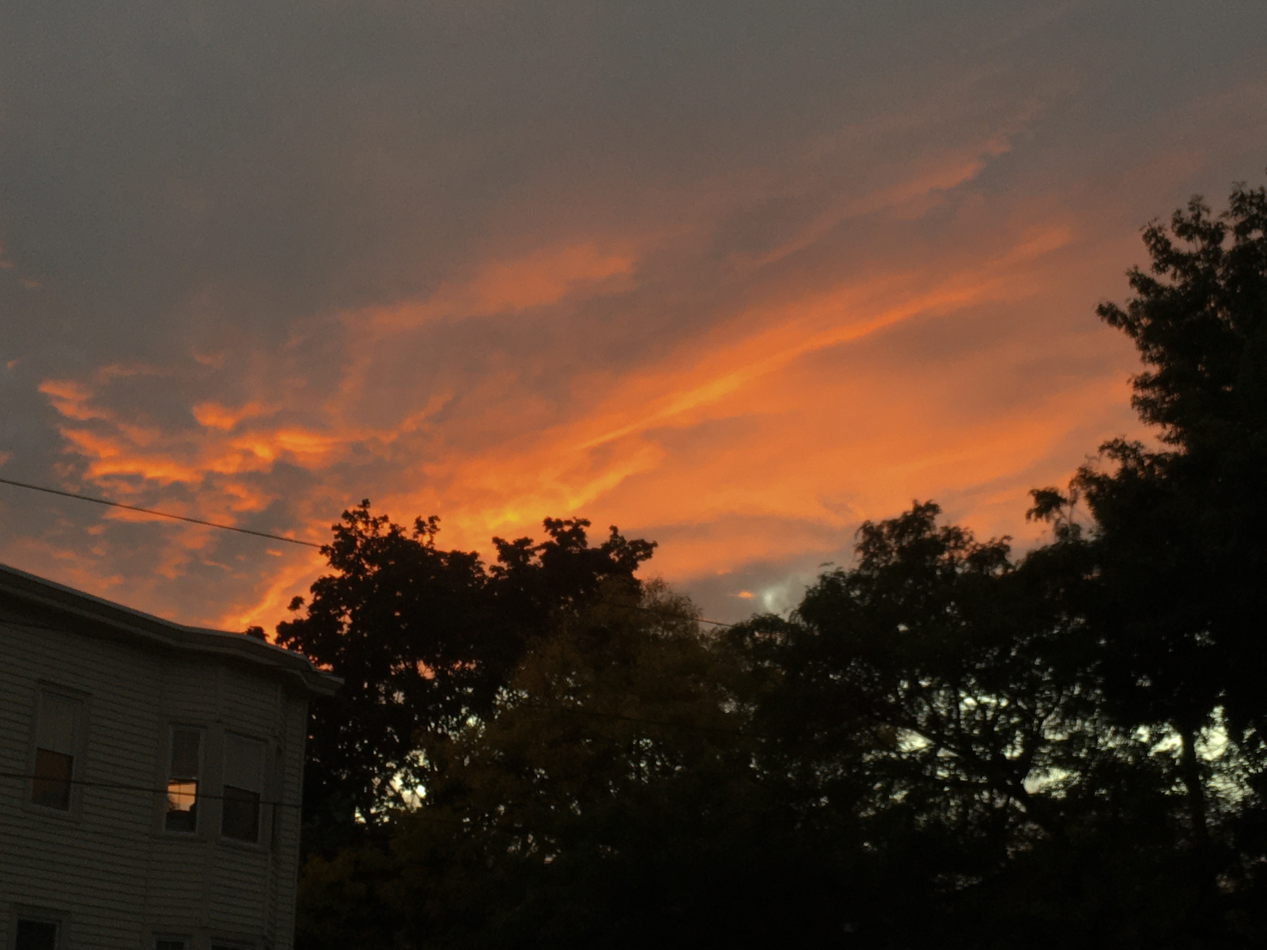 fire in the sky sunset