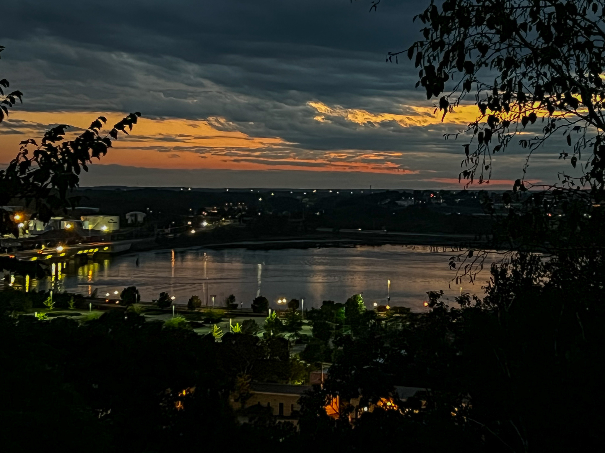 Fore river reflecting the last remains of light