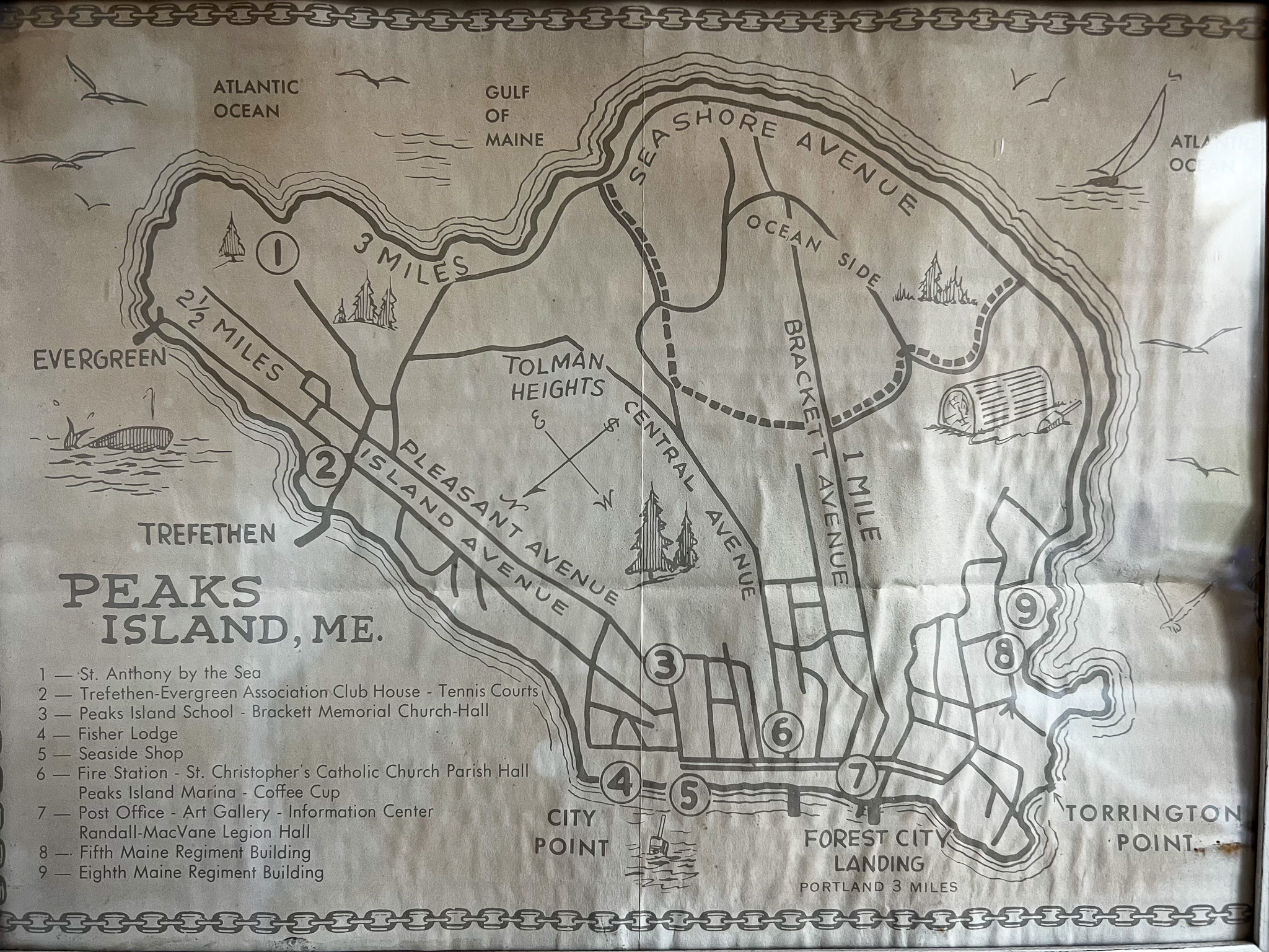 map of Peaks Island