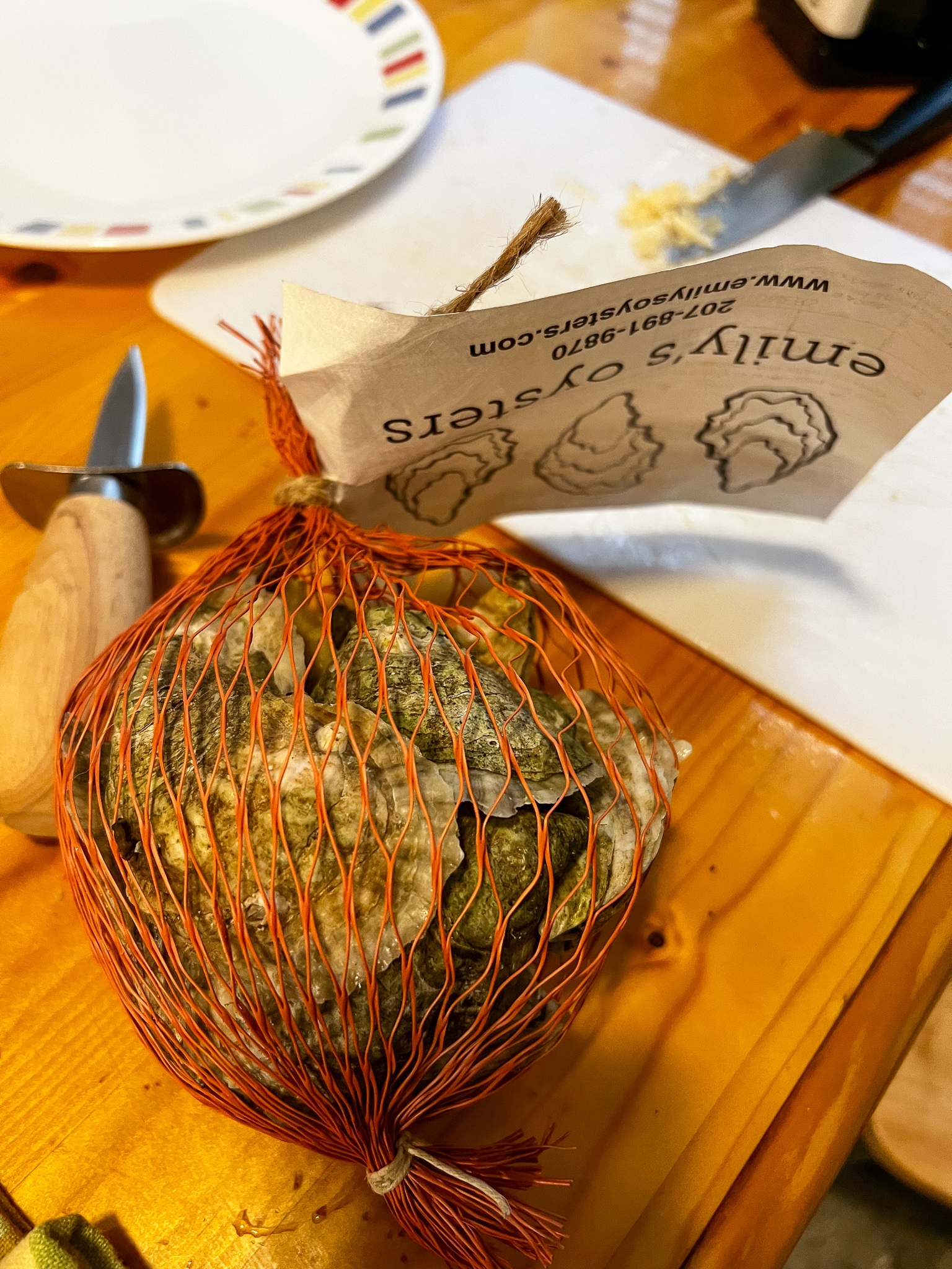 bag of emily's oysters