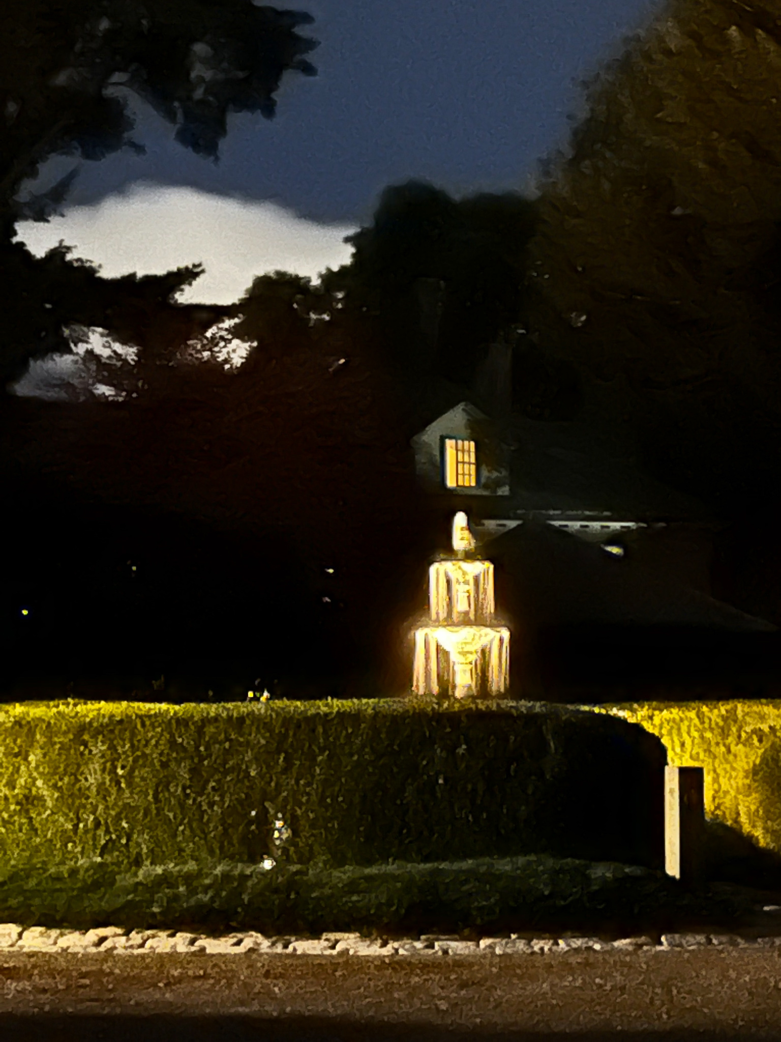 water fountain at night