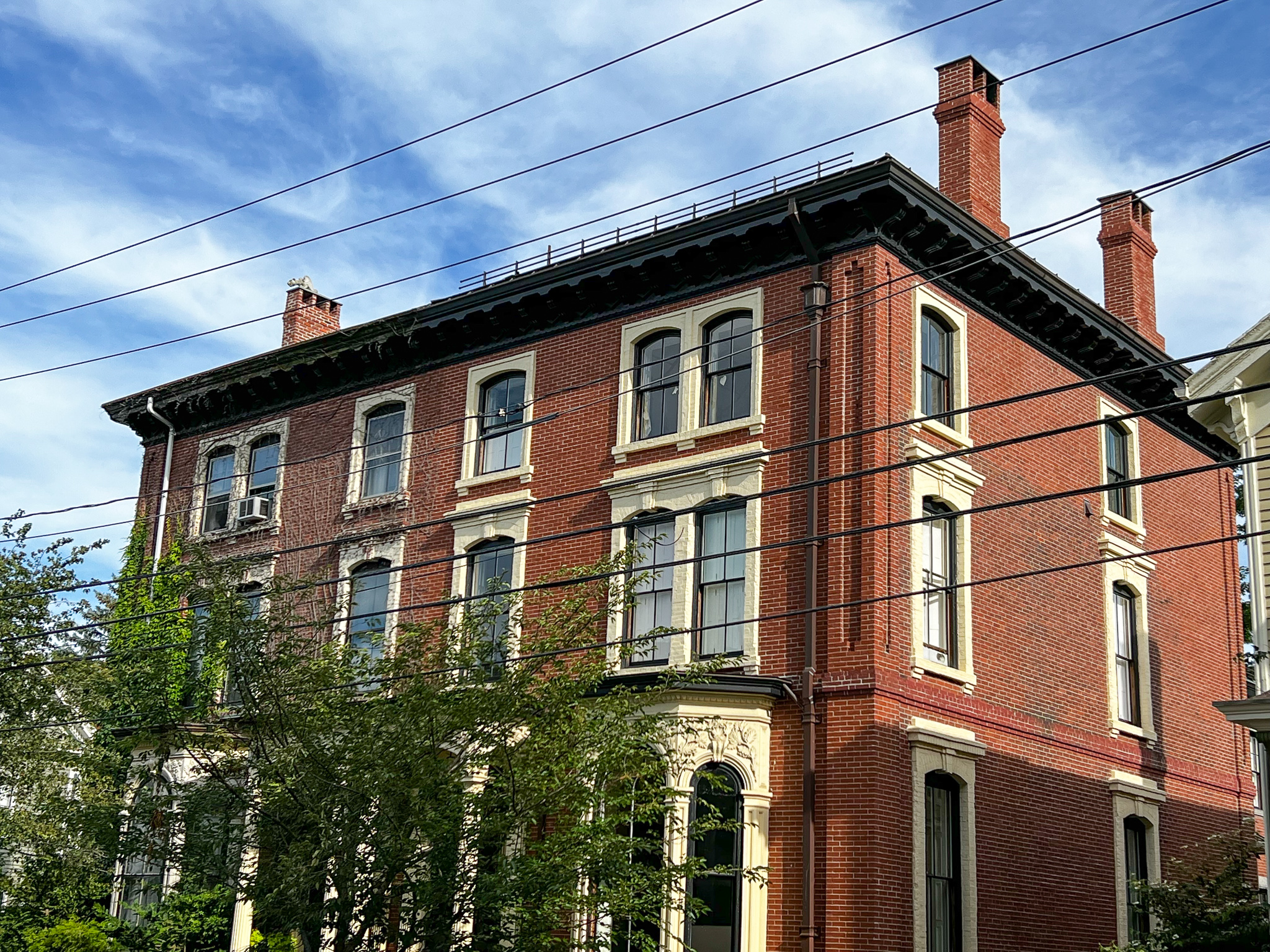 stately brick building