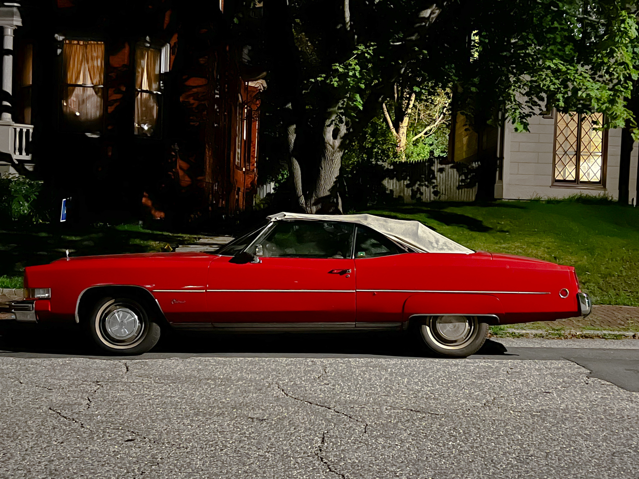 Red Cadillac convertible