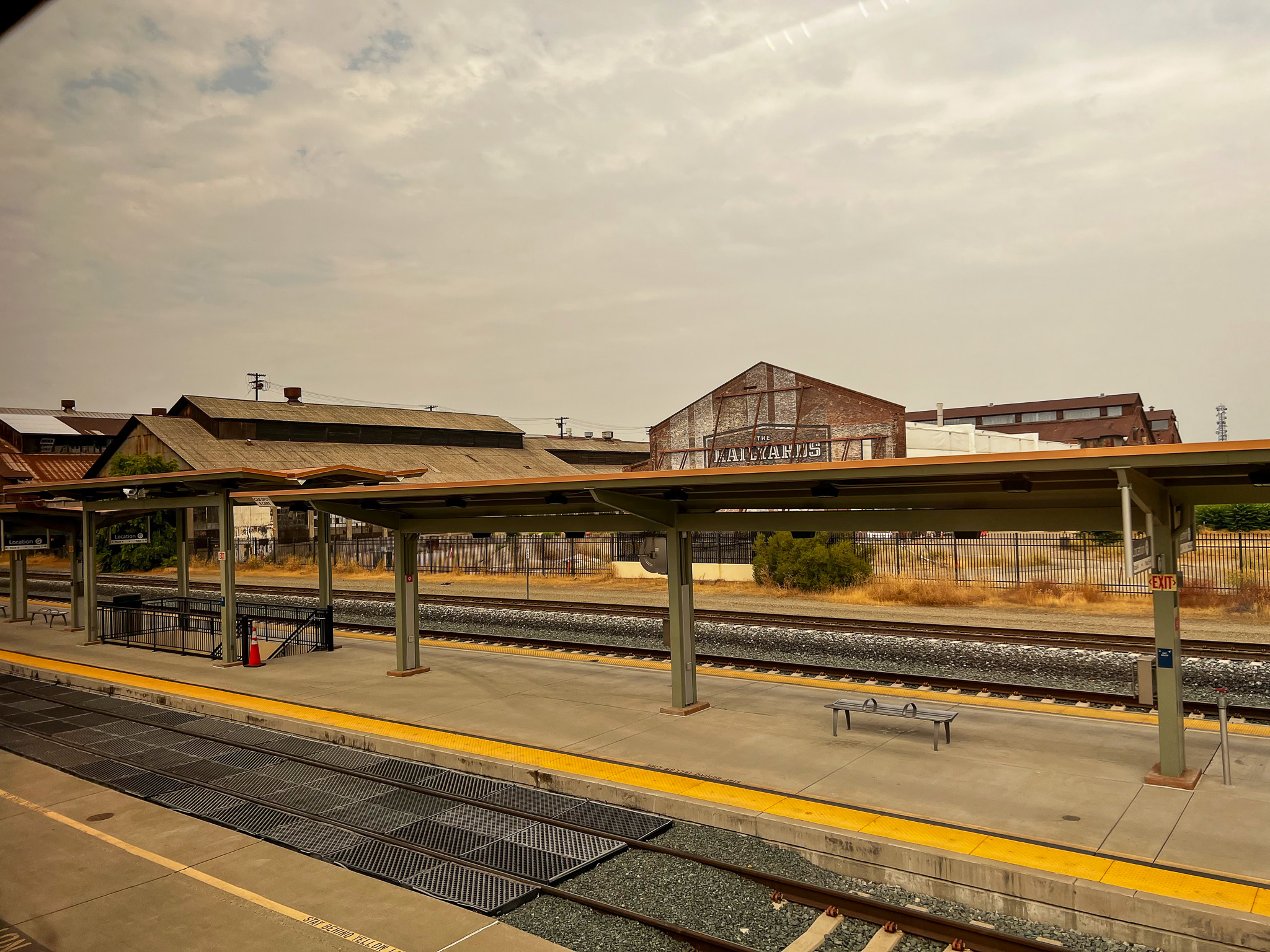 Old buildings at the Sacramento Amtrak station